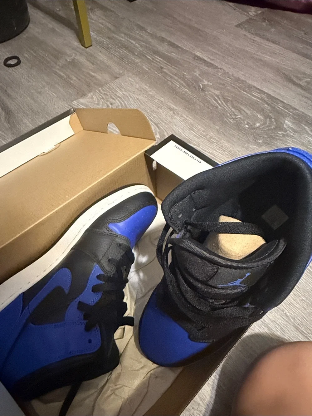 Jordan 1 Mid - Black/Royal Blue Men's Sneakers